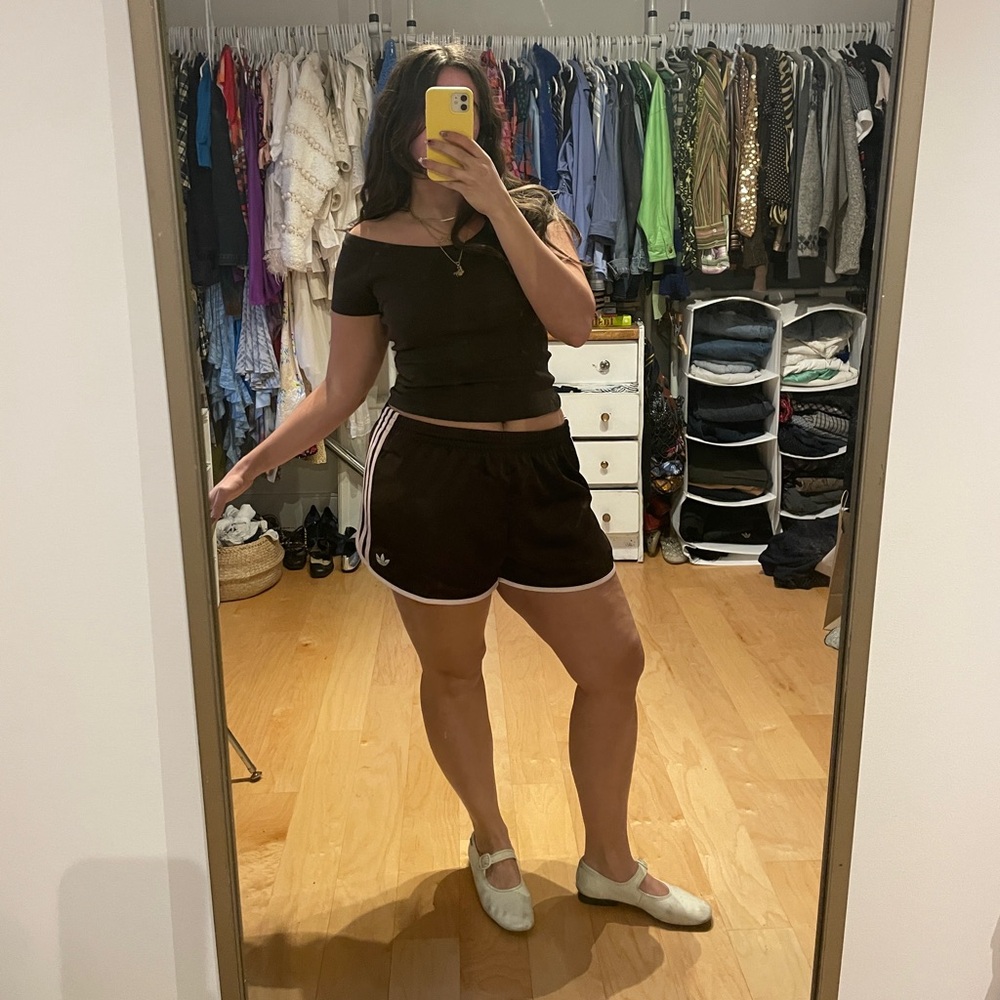 Brown Off the Shoulder Tee